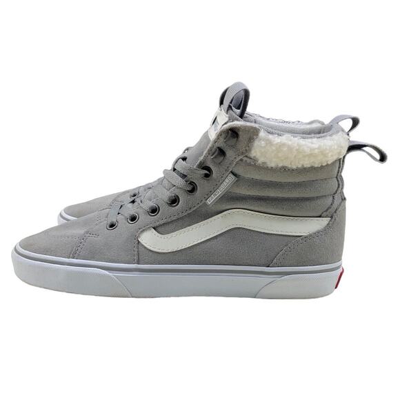 Vans Filmore Skater Shoe Drizzle Gray White Hi Top Trainer Sneaker Women 8 - Picture 1 of 7